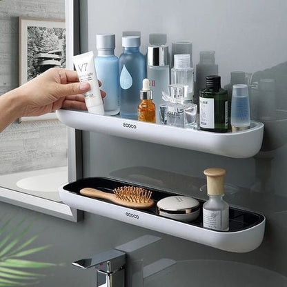Étagère murale de salle de bain, pas de perçage, facile à installer