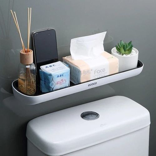 Étagère murale de salle de bain, pas de perçage, facile à installer