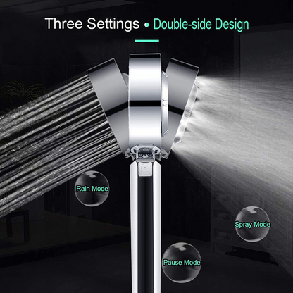 Pomme de douche pressurisée Double face