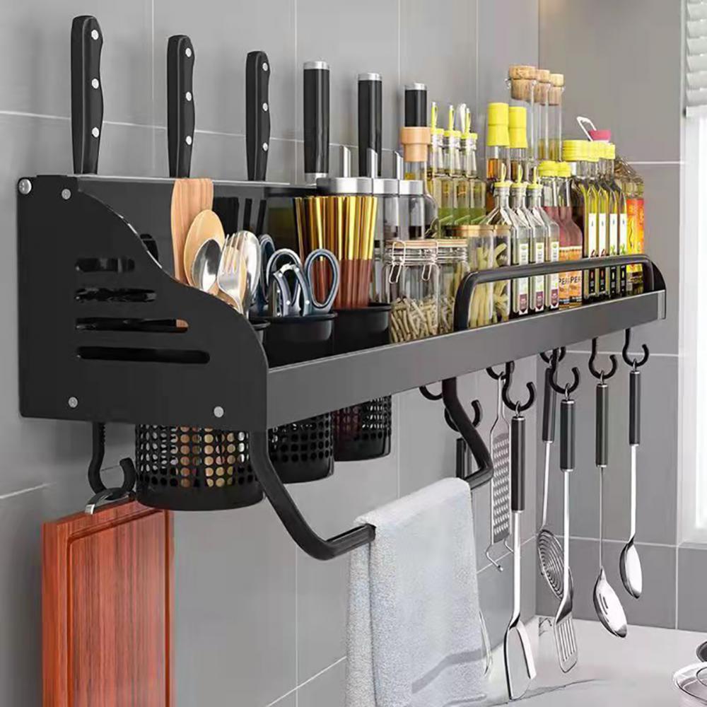 Support de rangement de cuisine en aluminium multifonctionnel